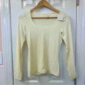 Club Monaco Luxe Ballerina Top Pale Yellow Size S NWT